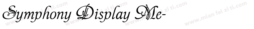 Symphony Display Me字体转换